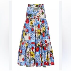 Boston Proper Dolce Vita Patchwork Floral Print Skirt | M